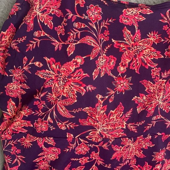 NWT Lands end tankini top swimsuit wide straps tropical vacation resortwear 1X - Picture 2 of 11